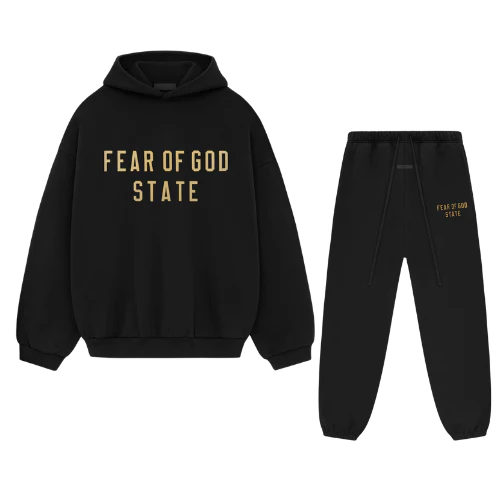 Fear of God Essentials FW24 Black Yellow State Full set